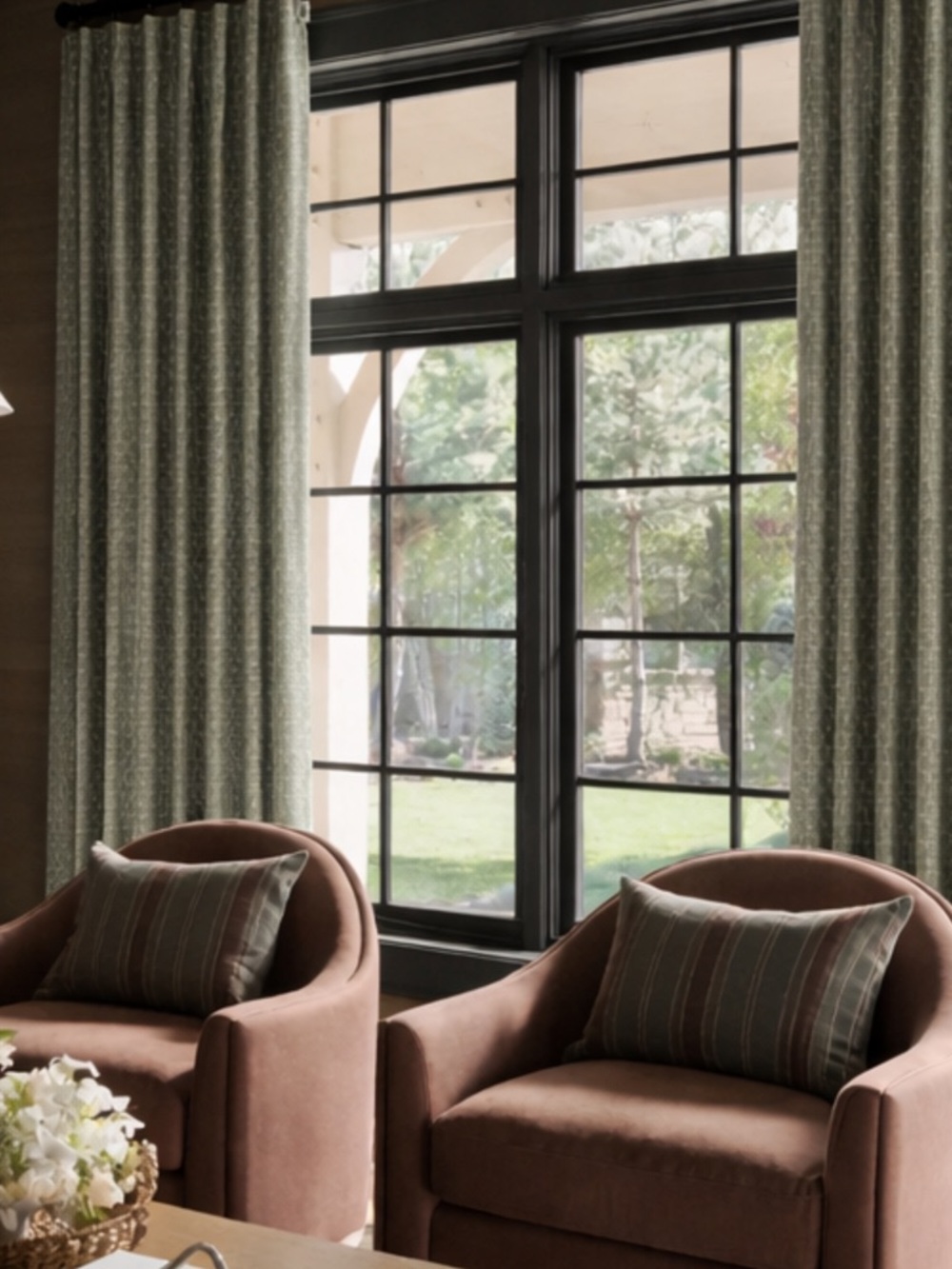 Olive green curtains black out 2panels goes with many decor vibes 52”X96” x2